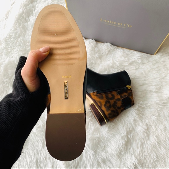 Louise et Cie Tangie Black / Leopard Bootie - Picture 7 of 8